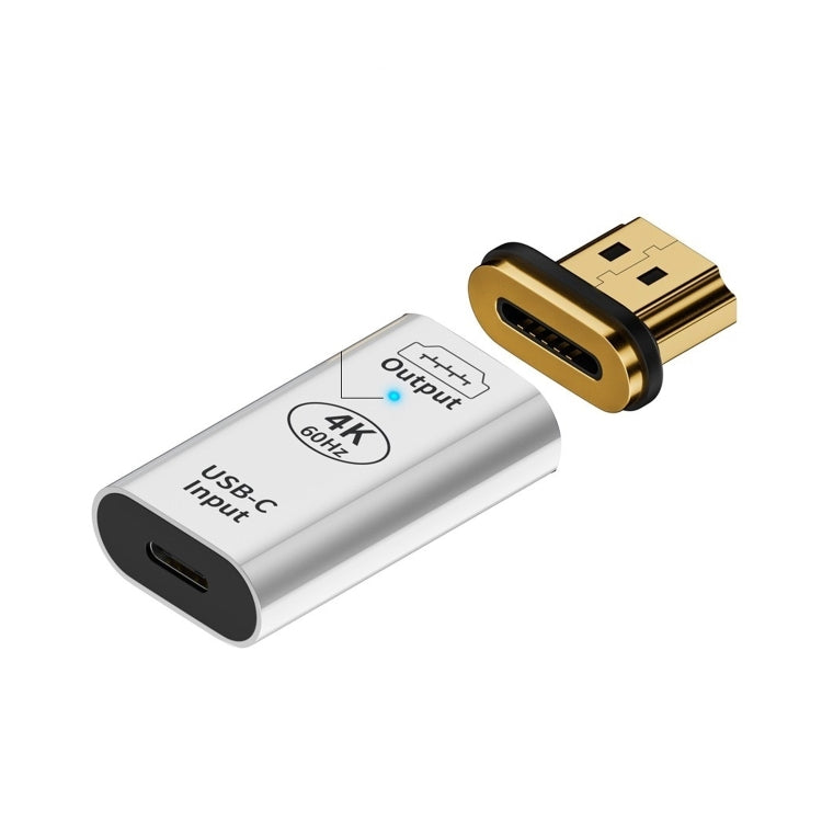 Adattatore convertitore da tipo C femmina a HDMI 2.0 maschio Spina magnetica HD 4K 60Hz Adattatore convertitore da tipo C femmina a HDMI 2.0 maschio Spina magnetica HD 4K 60Hz